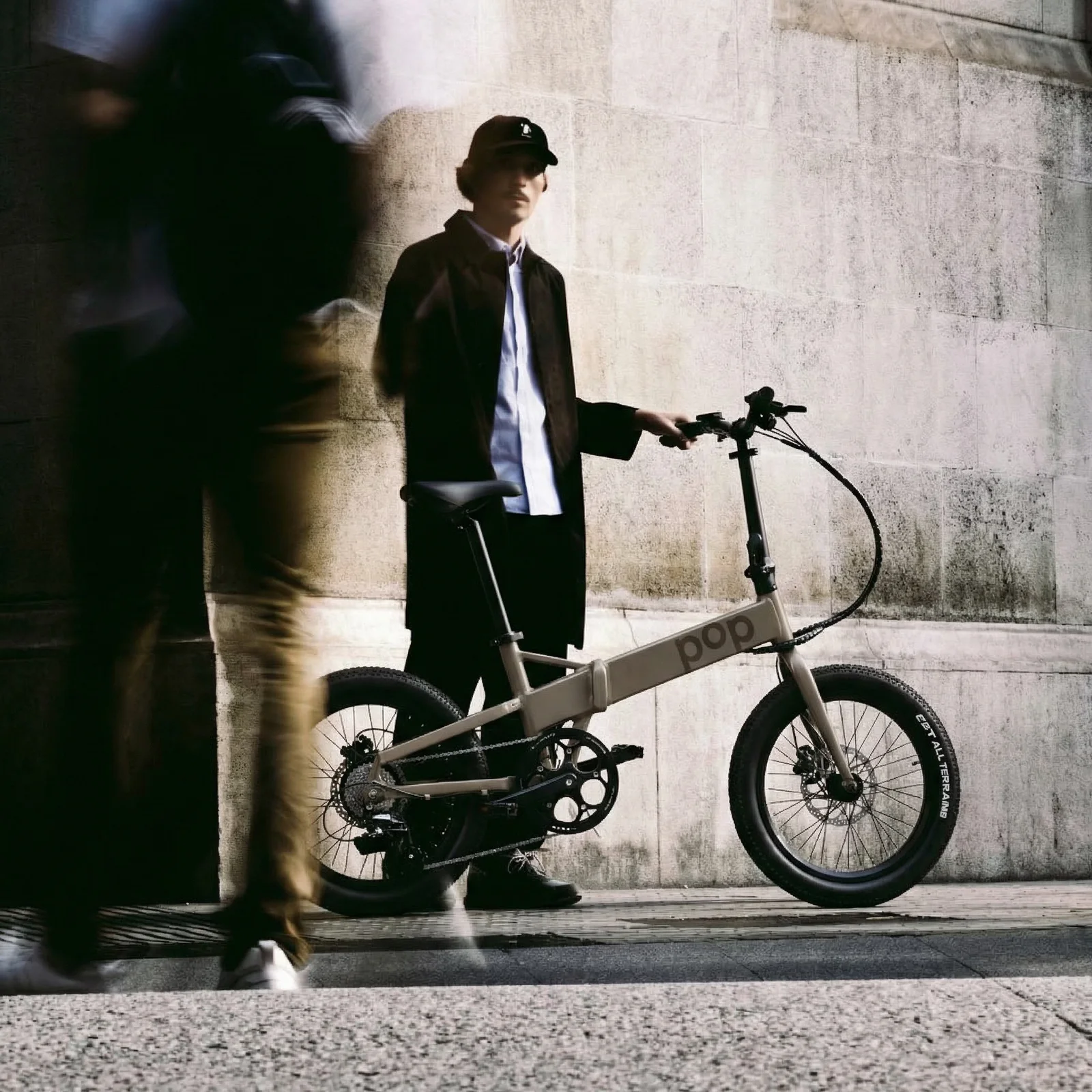 POP bike and rider in the city