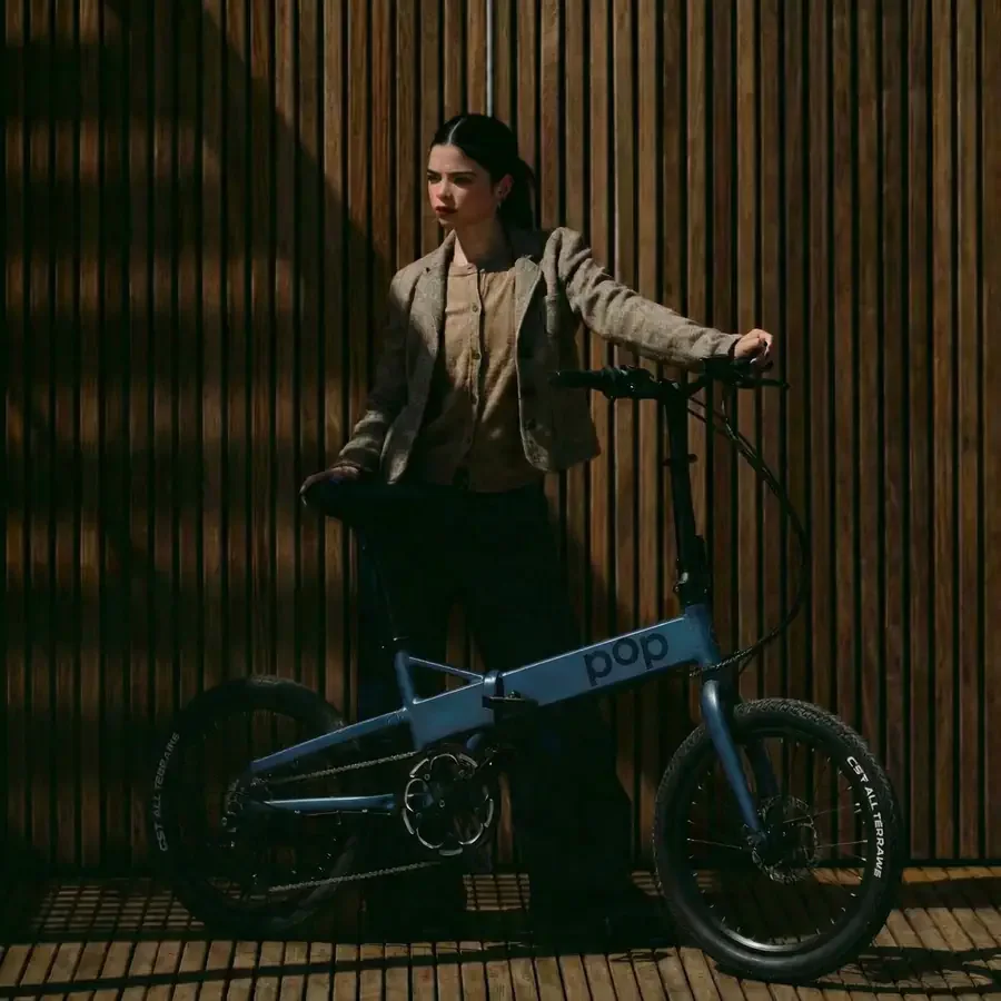 Rider with the POP bike